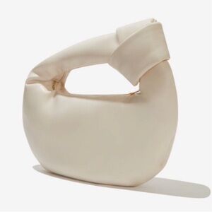 Cream Soft Knot Handle Women's Shoulder Bag
